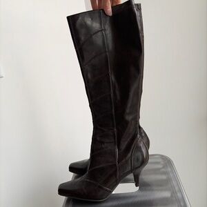 Franco Sarto Brown Leather Knee-High Boots